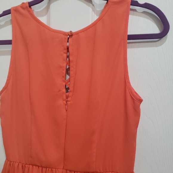 Alya Francesca's Womens Dress Coral Lattice High Low NWT Size S Small Spring - Picture 6 of 9